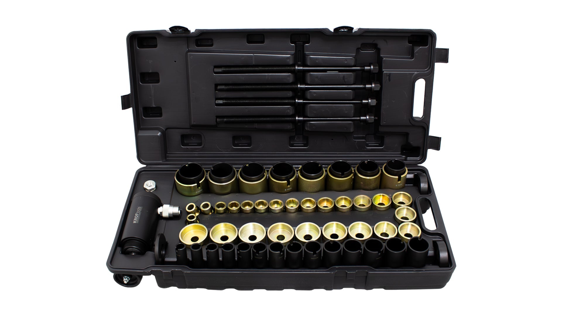 Sada hydraulických prípravkov na montáž a demontáž ložísk a silentblokov 63ks