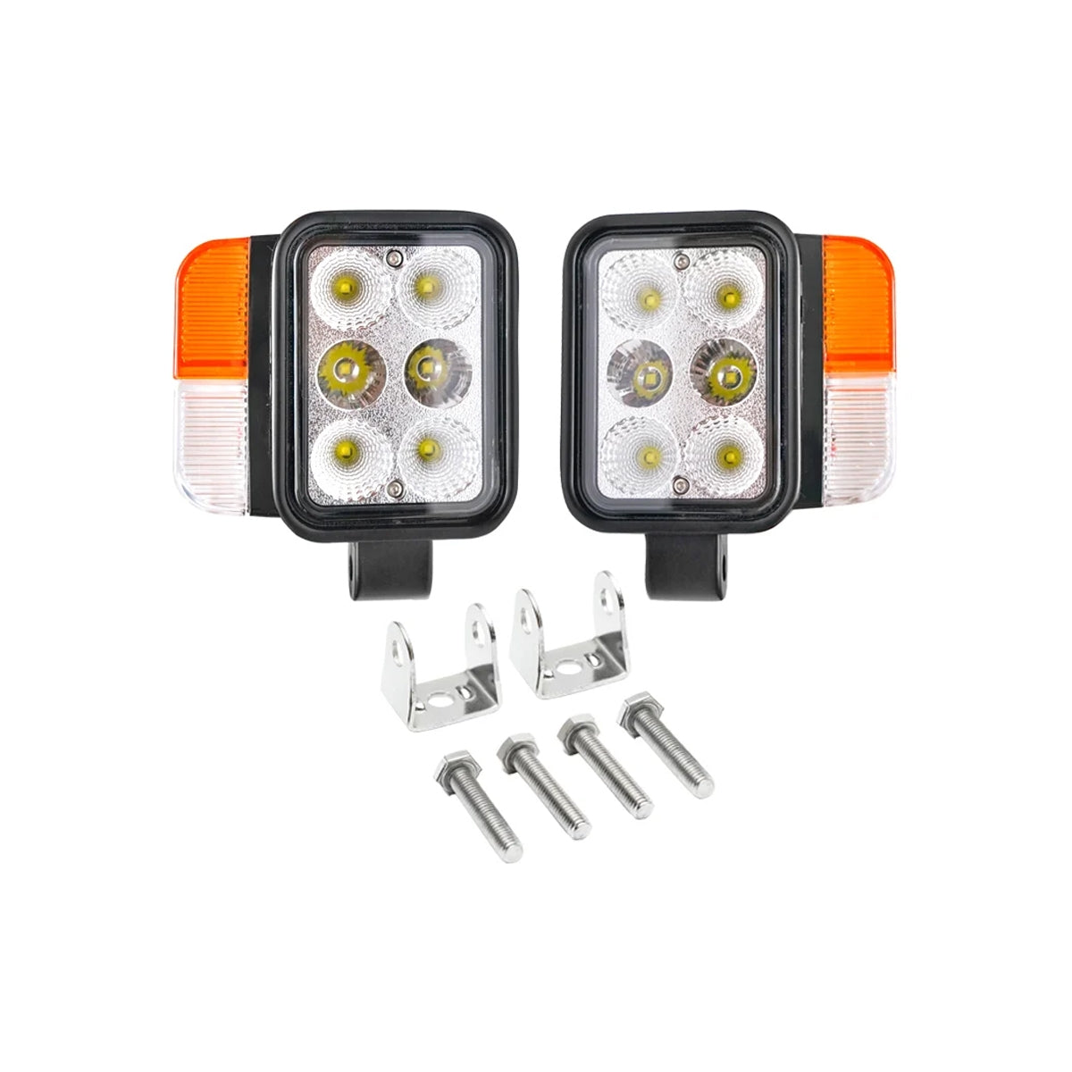 LED svetlomety na traktor, univerzálne, 10-80V, teplota 6000K, LED obrysové svetlá 3W a LED smerovky 3W, Breckner Germany