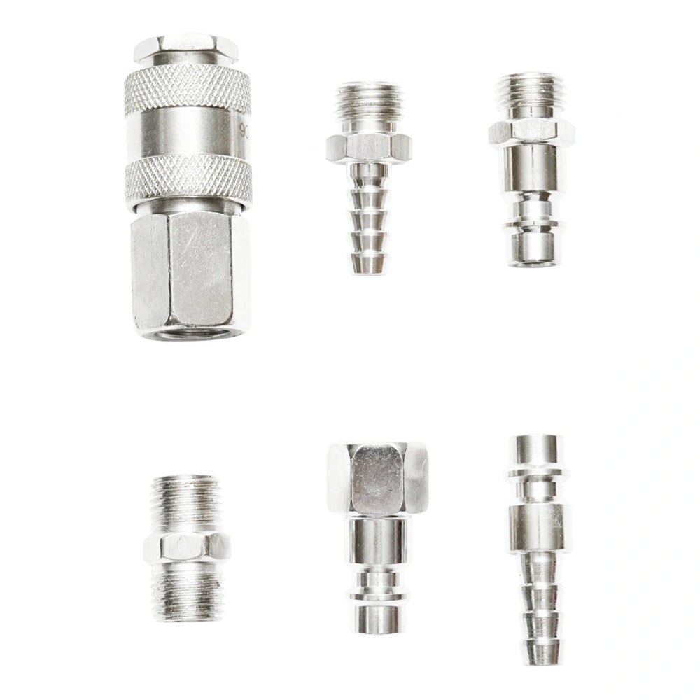 Sada rýchlospojok na vzduchové hadice a pneumatické náradie 6 kusov