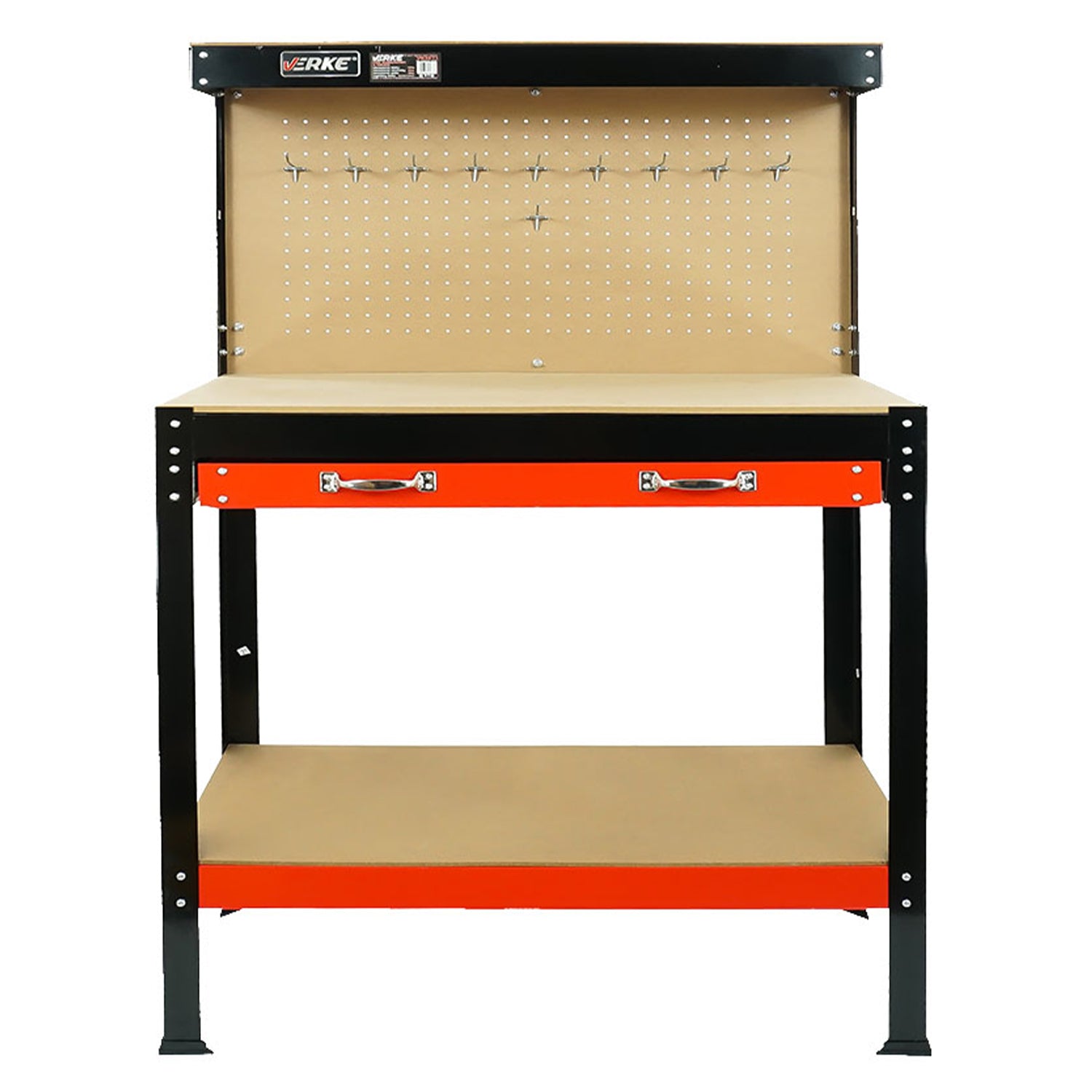 Pracovný stôl s panelom a zásuvkami 120 x 60 x 150 cm