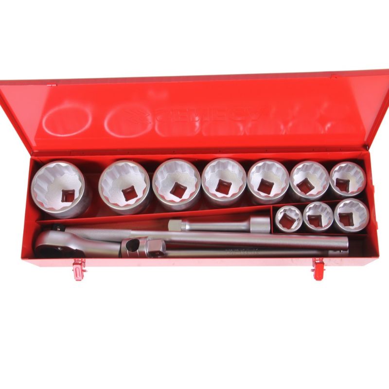 Súprava dvanásťhranných nástrčiek 1'' s račňou, 36–80 mm