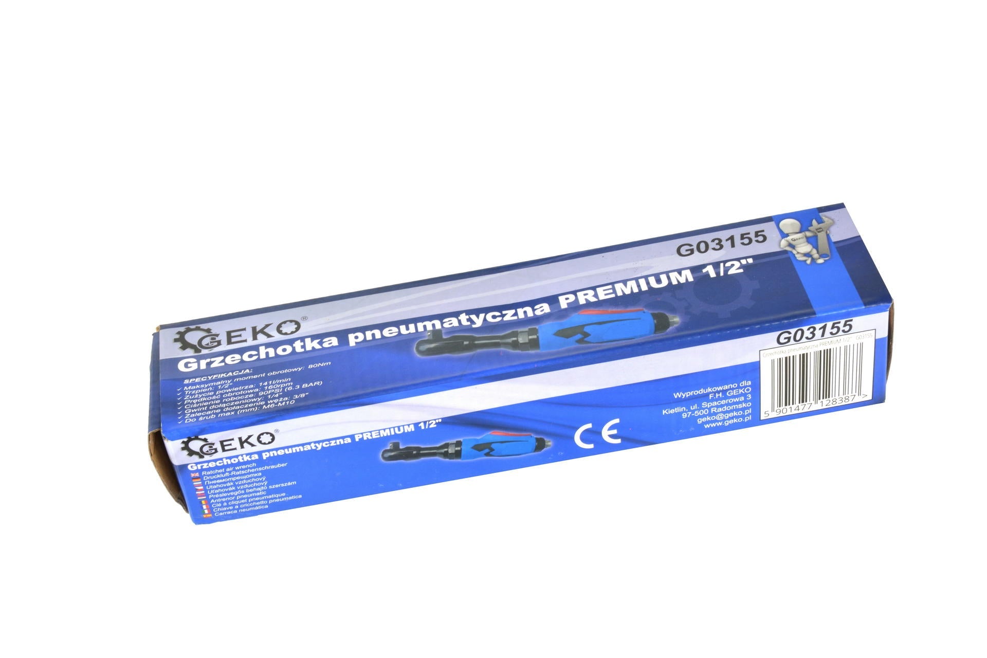 Pneumatická račňa 1/2'', 80Nm Geko