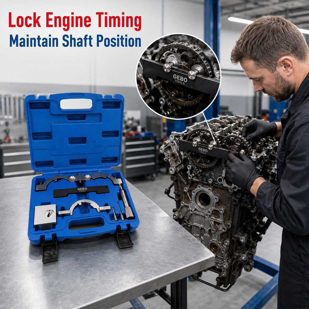 Aretačná sada rozvodov Opel Vauxhall 1.0 1.2 1.4 Gebo Tools