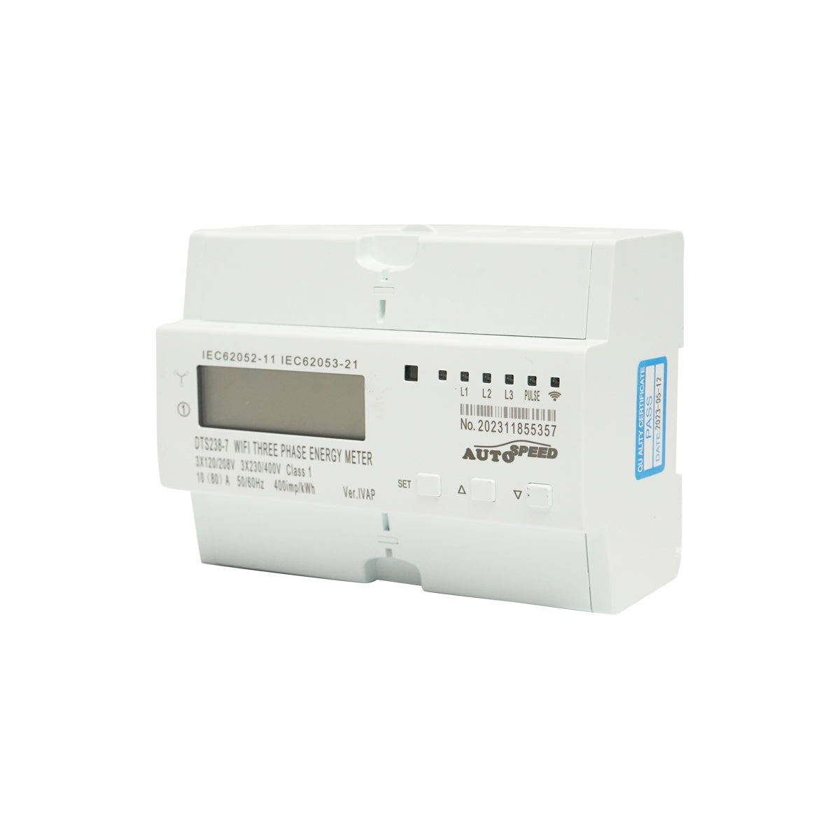 Trojfázový smart wifi inteligentný merač spotreby energie 380V, 80A, DTS238-7 Tuya, Smart Life