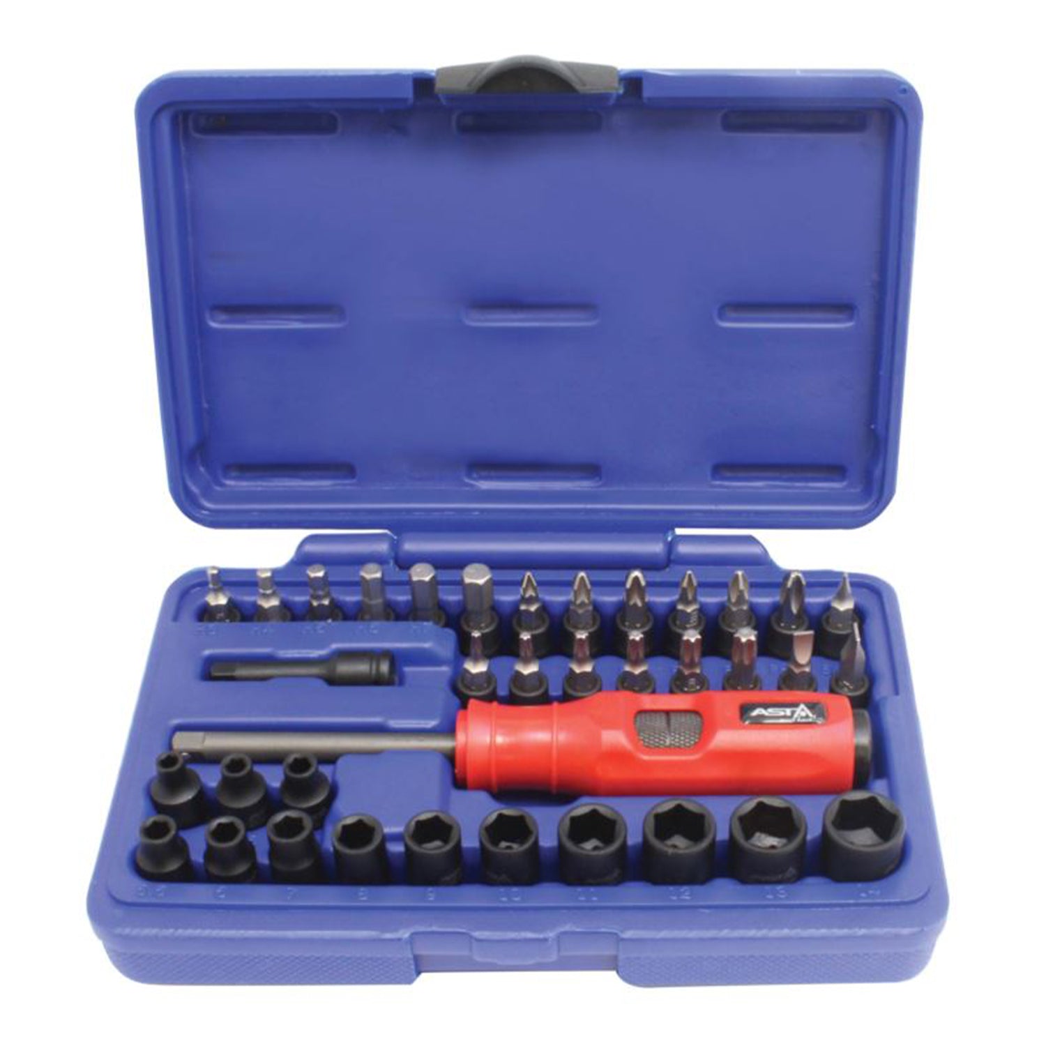 Súprava mechanických rázových skrutkovačov 1/4'', 37 dielov