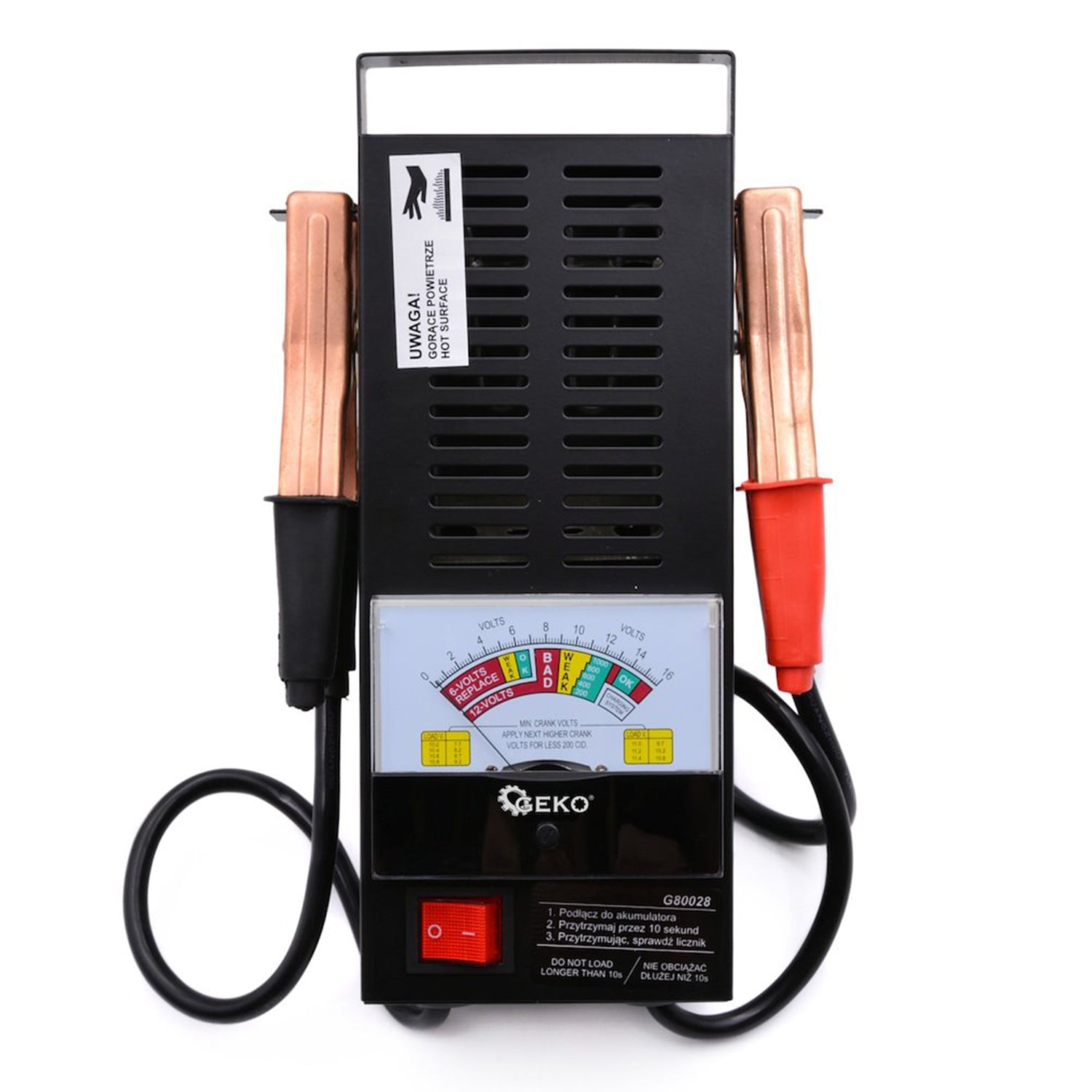 Analógový tester autobatérií 6 - 12V, Geko