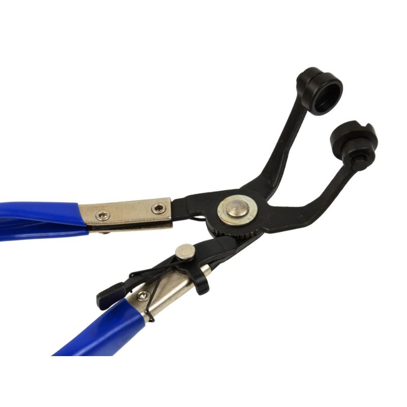 Zahnuté kliešte na pružinové spony v aute