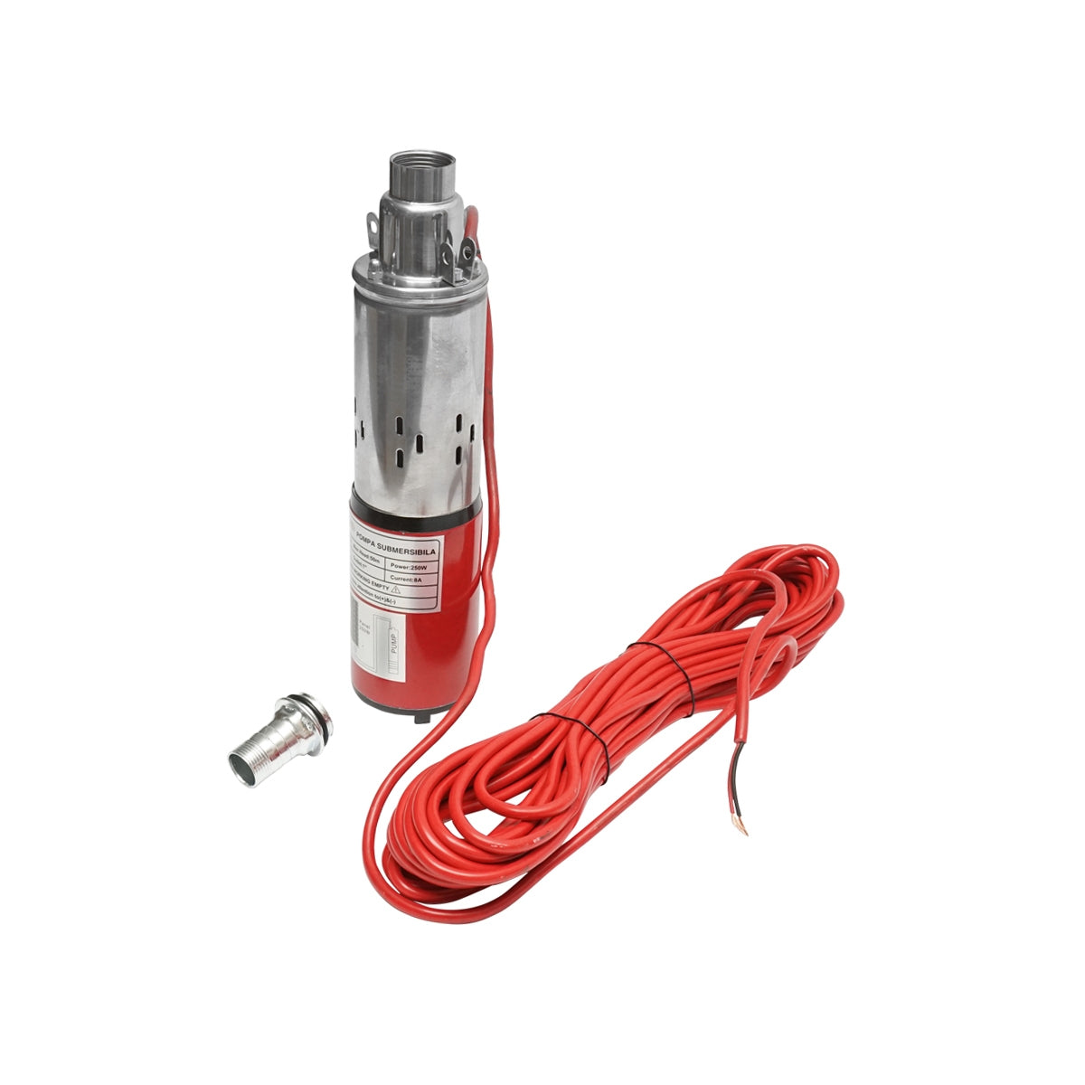 Ponorné čerpadlo na vodu pre solárny panel 24V/250W 8A prietok 1,5m3/h, Ø80mm