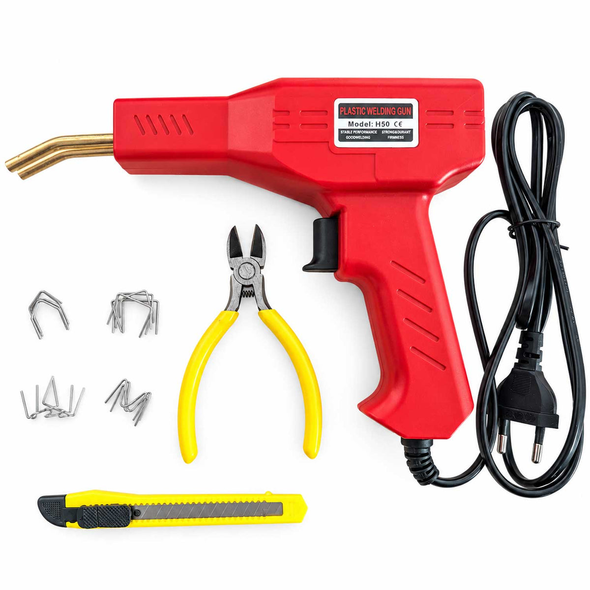 Zváračka - spájkovačka na plast 50W, s 200 sponkami Gebo Tools