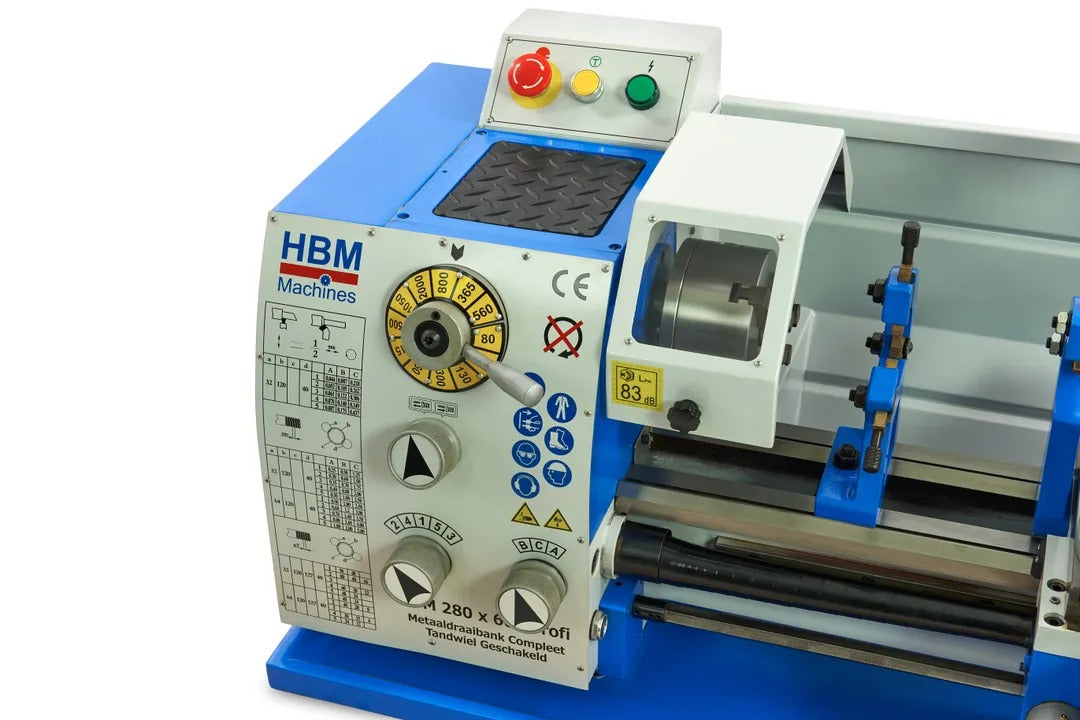 Profesionálny kovový sústruh HBM 280 x 600, 750W, 230V