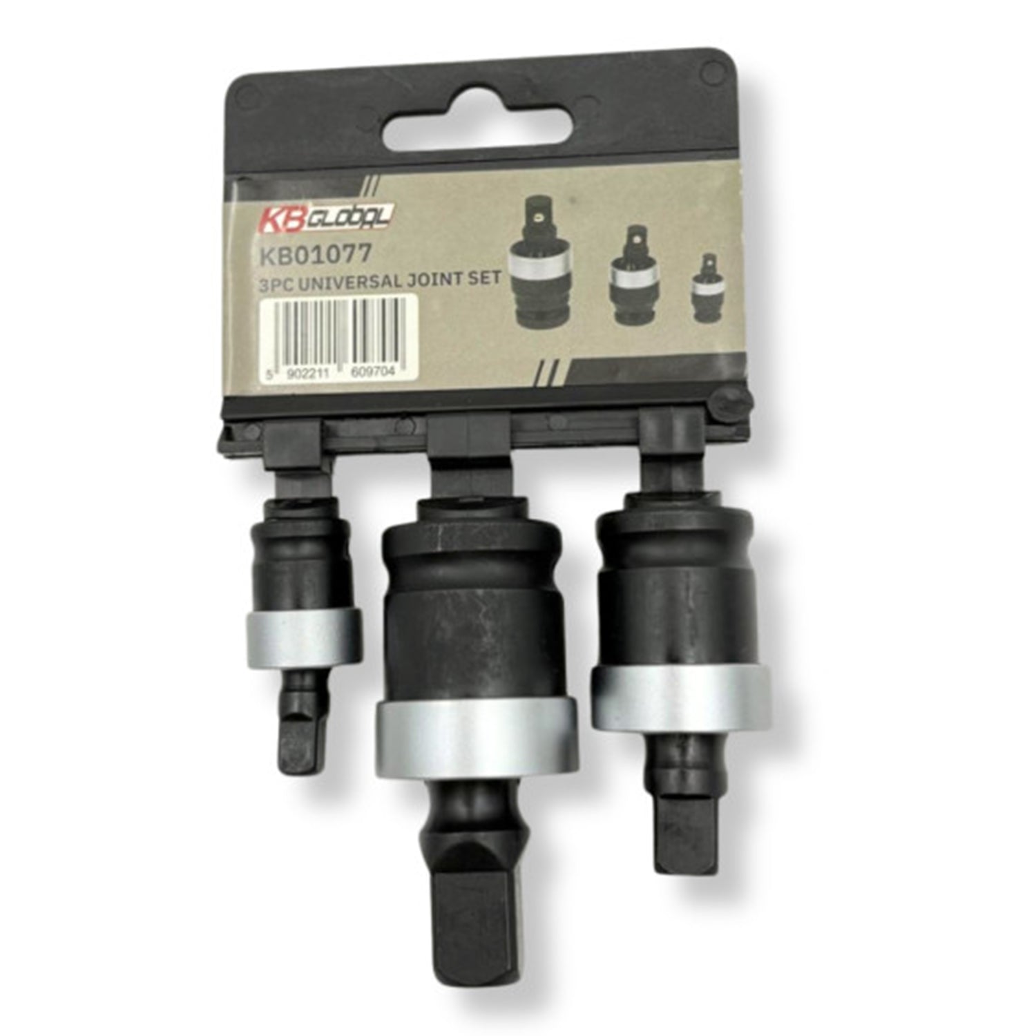 Súprava nárazových adaptérov s kardanovým kĺbom 3 diely 1/4'' 3/8'' 1/2''