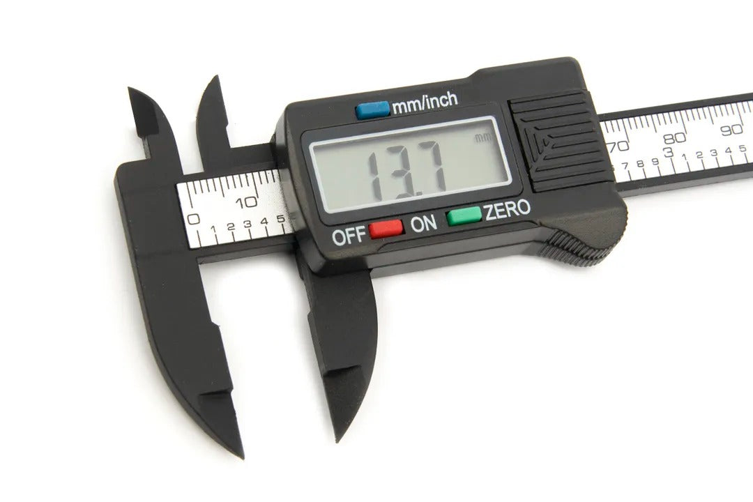 Digitálne posuvné meradlo 100mm, LCD displej, prenosť 0,1mm, konverzia mm/palce HBM Holandsko