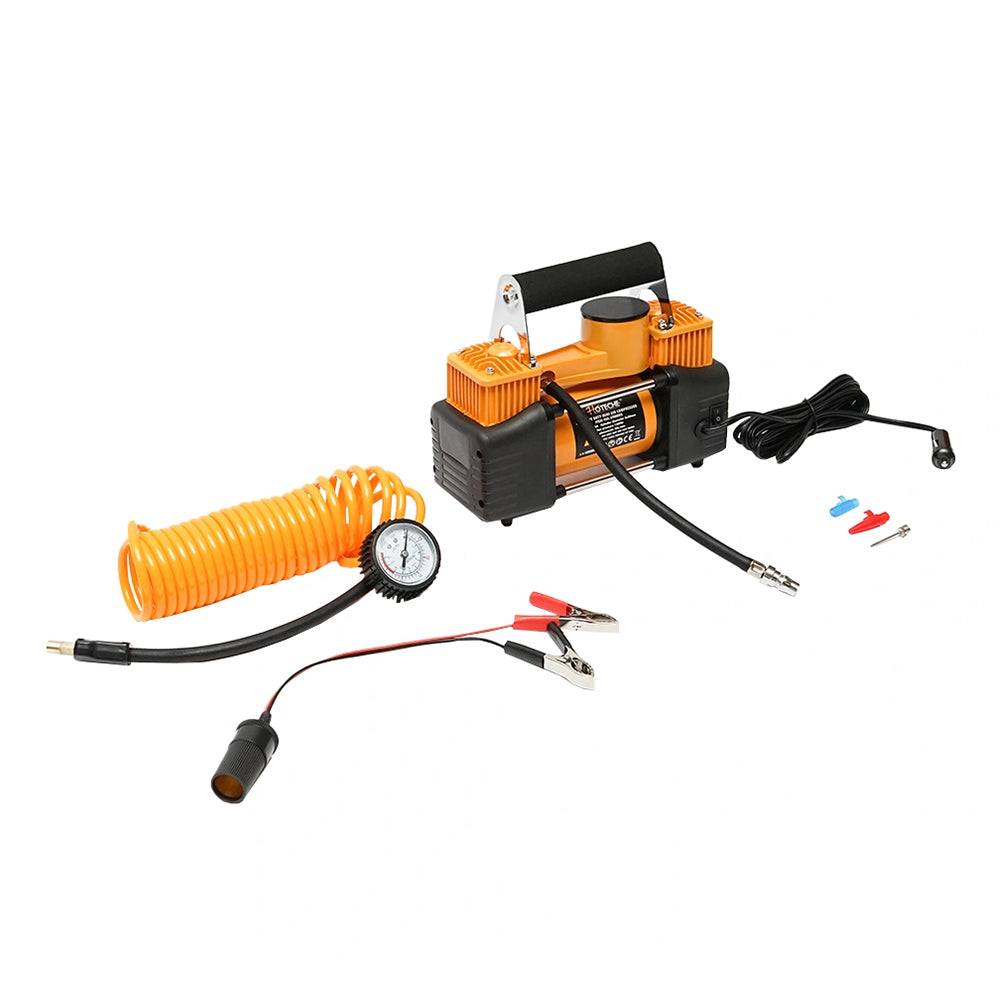 Vzduchový kompresor do auta s baterkou - svetlom 12V