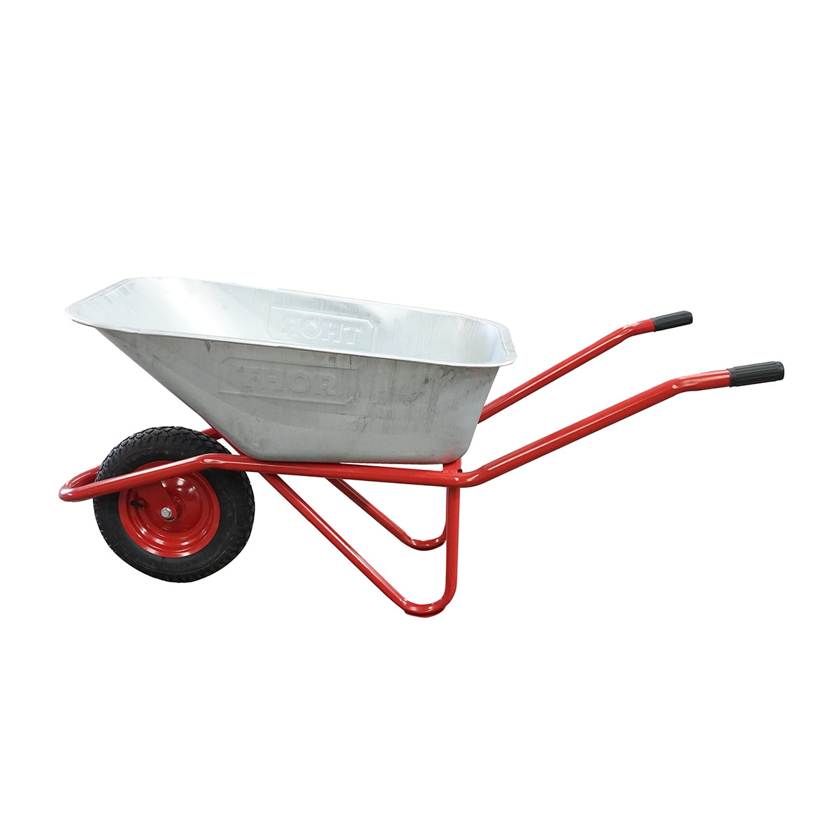 Kovový fúrik 80l s nafukovacím kolesom 350/8 a pozinkovanou korbou 880x600x270mm Thor