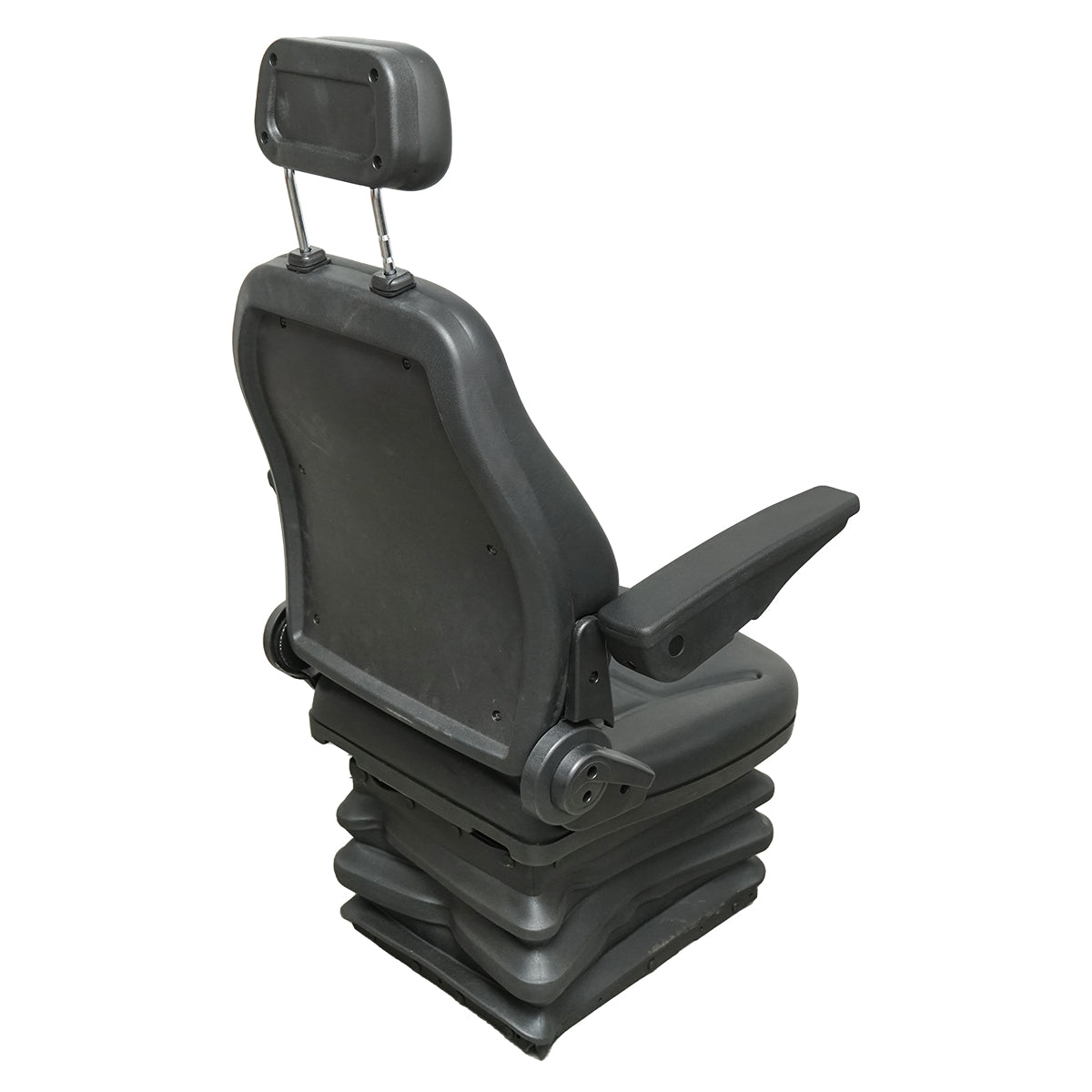 Sedadlo na traktor, univerzálne, výškovo nastaviteľné, 40 - 120kg, s lakťovými opierkami, sklopným operadlom 50-90° pre poľnohospodárske a priemyselné stroje, vysokozdvižný vozík
