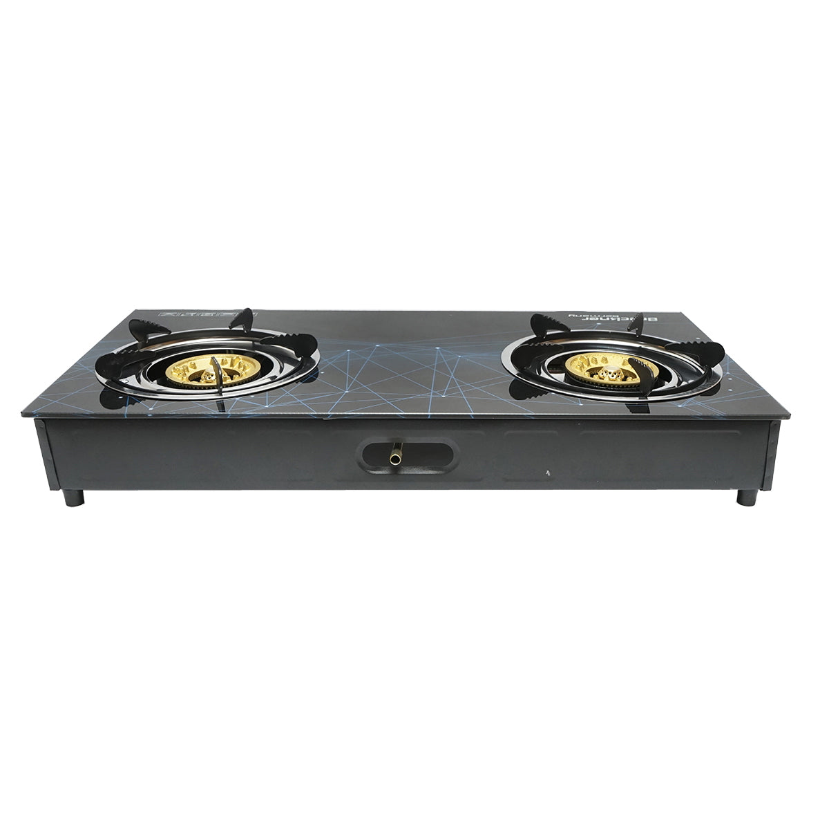 Plynový varič s 2 liatinovými horákmi 3kW, tvrdené sklo 700x380x94mm Breckner Germany