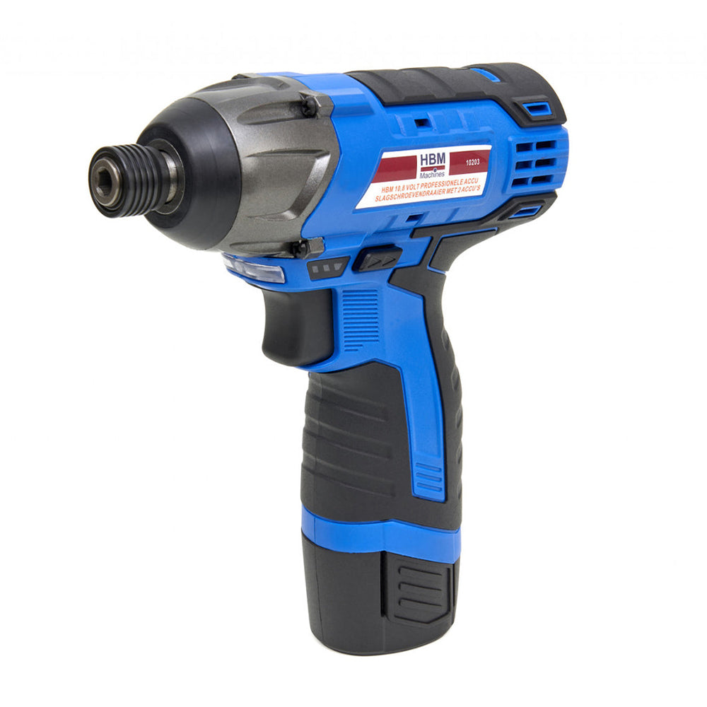 Akumulátorový uťahovák 1/4'' hex šesťhran, 90Nm, 2 akumulátory 10,8V, 1500mAh HBM