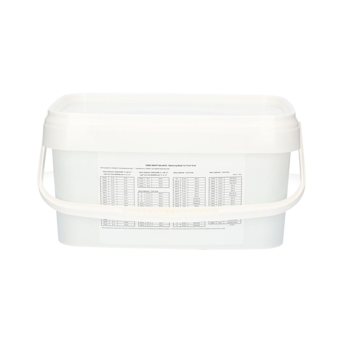 Práškový sklenený granulát na vyvažovanie kolies nákladných vozidiel 8kg