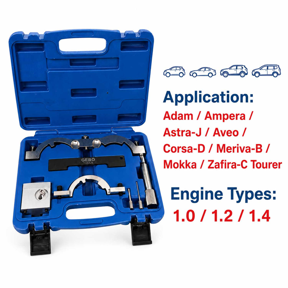 Aretačná sada rozvodov Opel Vauxhall 1.0 1.2 1.4 Gebo Tools
