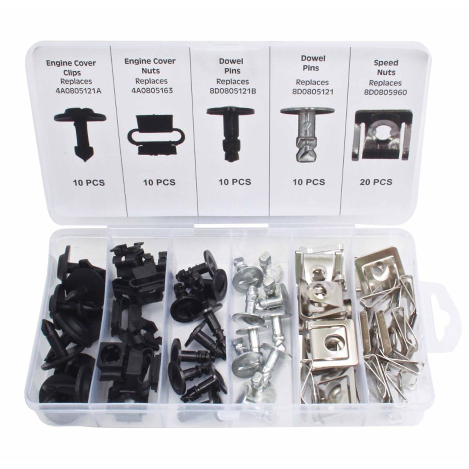 Súprava skrutiek a svoriek na upevnenie motorového štítu vag 60 dielov