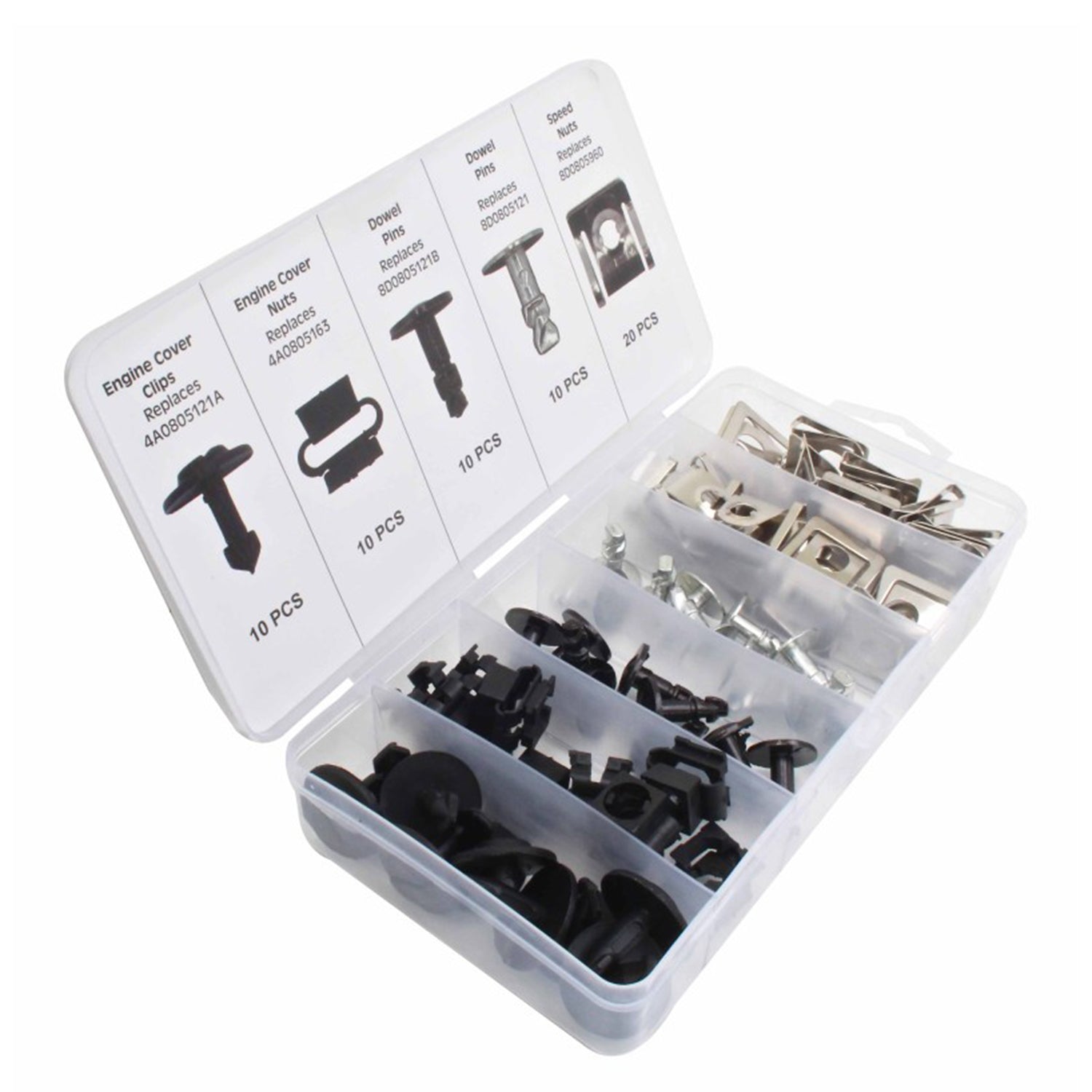 Súprava skrutiek a svoriek na upevnenie motorového štítu vag 60 dielov