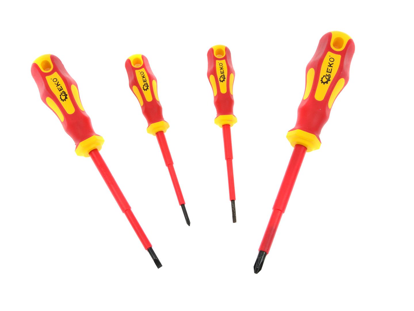 Súprava izolovaných skrutkovačov pre elektrikárov 1000v 4 kusy GEKO