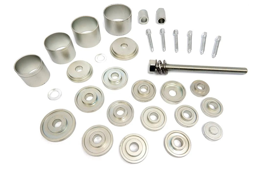 Sada na montáž a demontáž ložísk, nábojov, puzdier a silentblokov, 31ks, HBM