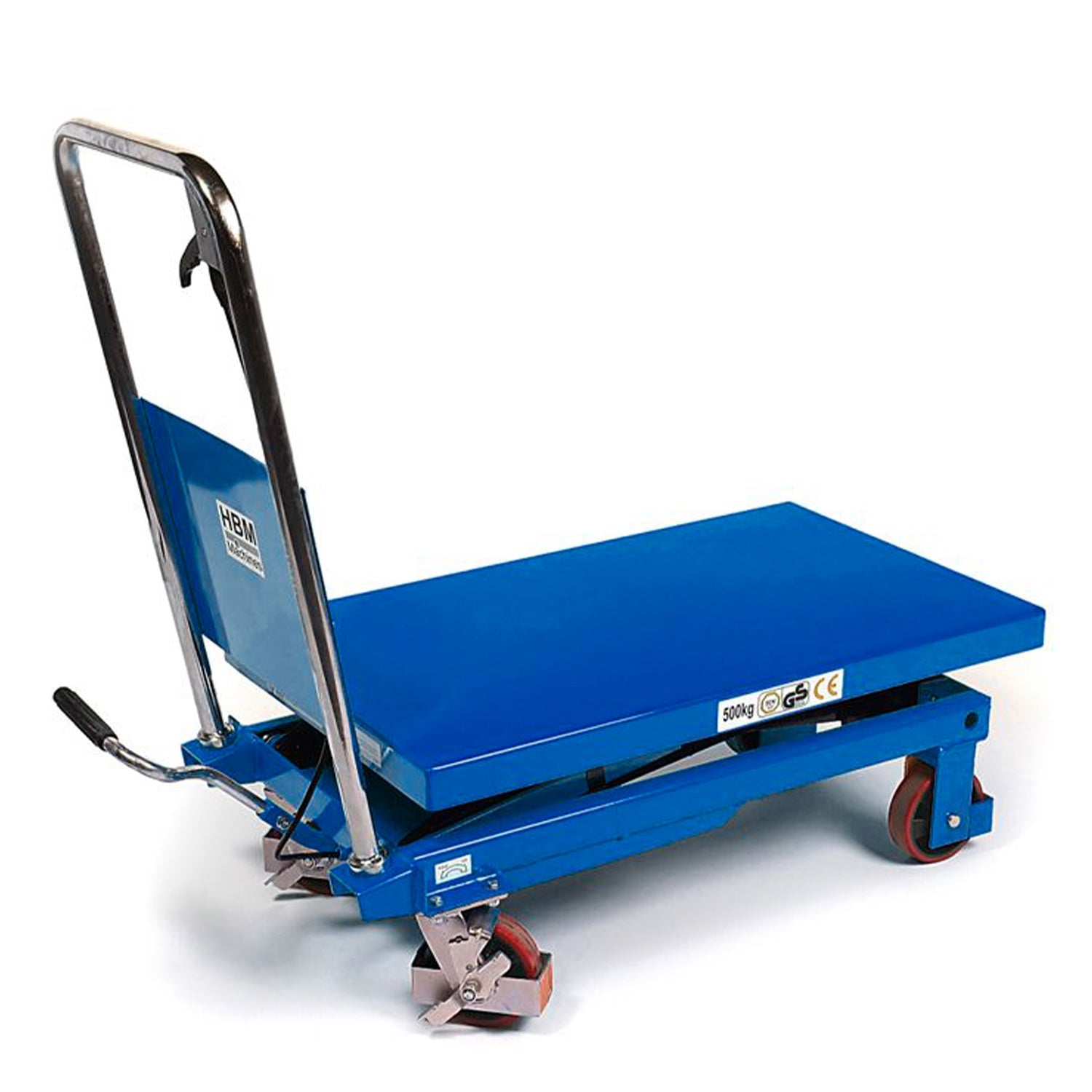 Hydraulický zdvíhací stôl mobilný, 500kg, s pedálom, nastaviteľná výška do 90cm HBM Holandsko