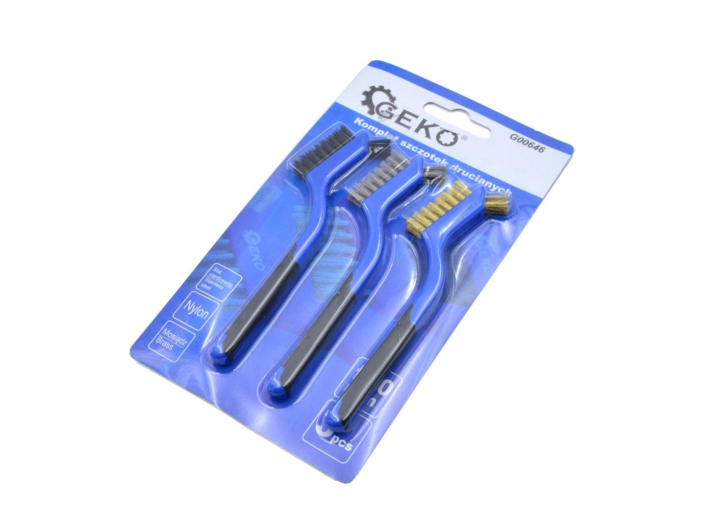 Súprava 3 drôtených kief na čistenie a odstraňovanie hrdze geko