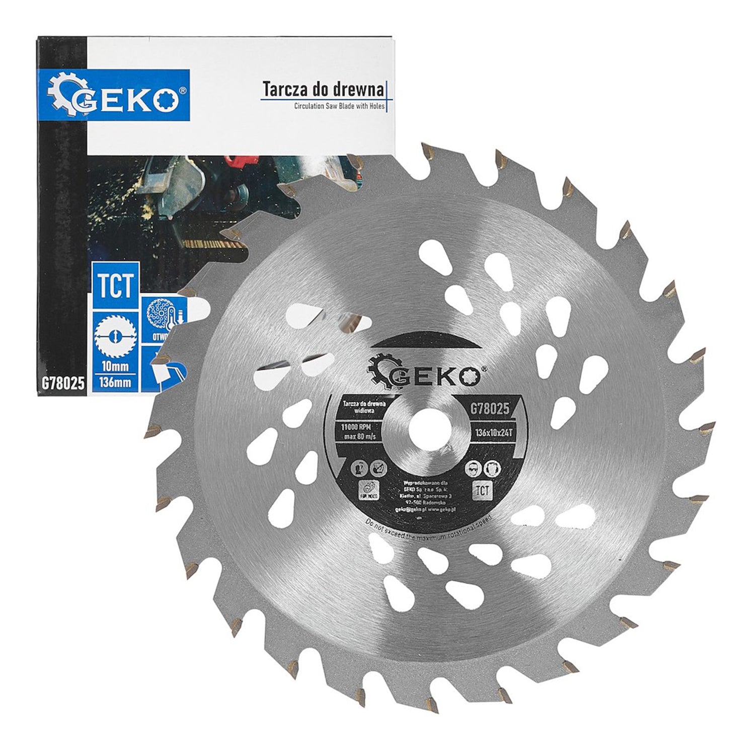 Vidiový kotúč na drevo pre kotúčovú pílu 136mm x 10mm x 24T