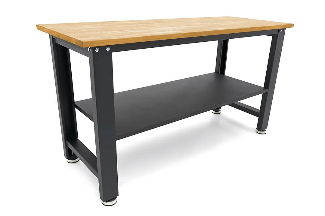 Výškovo nastaviteľný pracovný stôl s masívnou drevenou doskou 160cm HBM