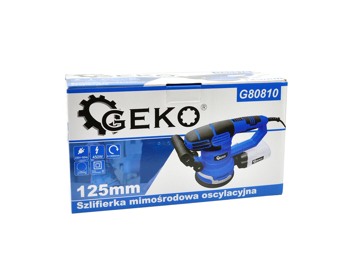 Excentrická orbitálna brúska 125mm, 450W, Geko