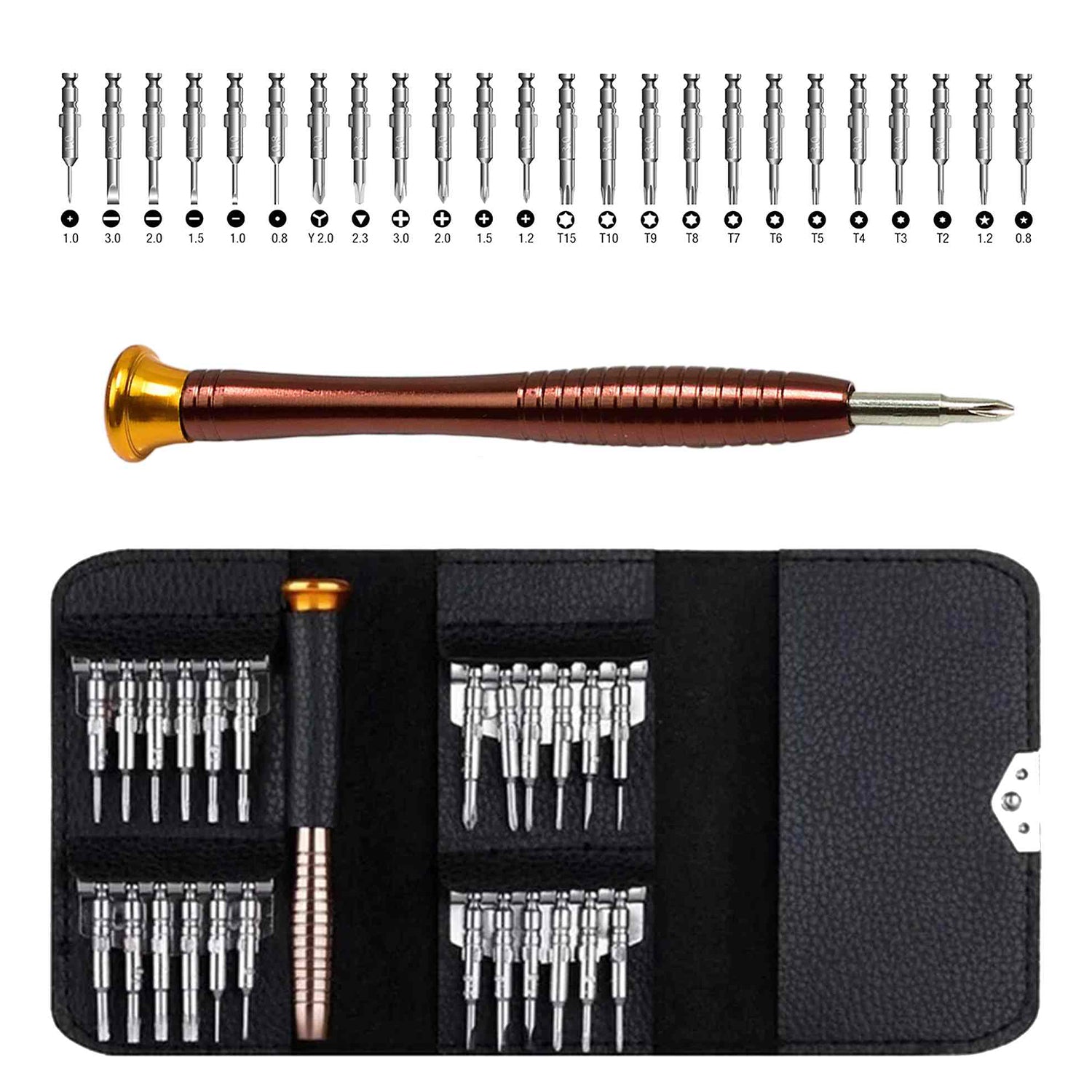 Sada presného skrutkovača s bitmi 25 kusov geko