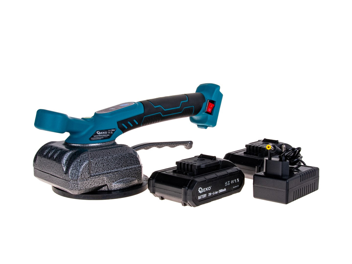 Vibračná prísavka na obklady a dlažbu na nivelovanie – 2 batérie, 21V, 2000mAh