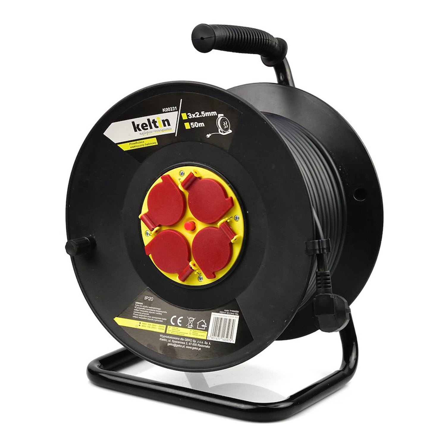 Bubnový predlžovací kábel 3 x 2,5 mm2, 50 m