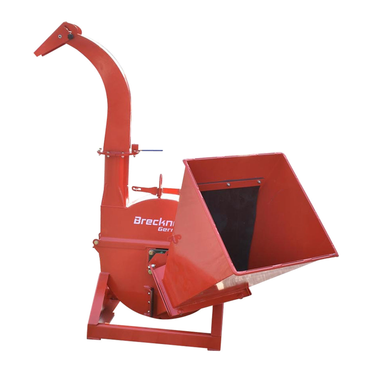 Drvič konárov s pohonom cez hriadeľ traktora PTO, potrebný výkon 18-50HP maximálna hrúbka 100mm, násypka 400x420x600mm Breckner Germany