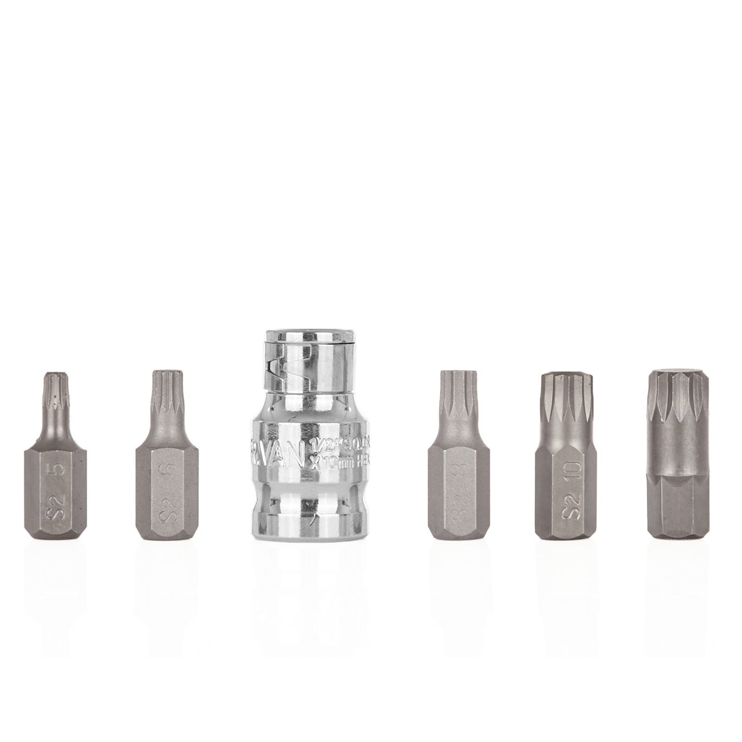 Sada Spline bitov s adaptérom M5 - M12, 6ks, Geko