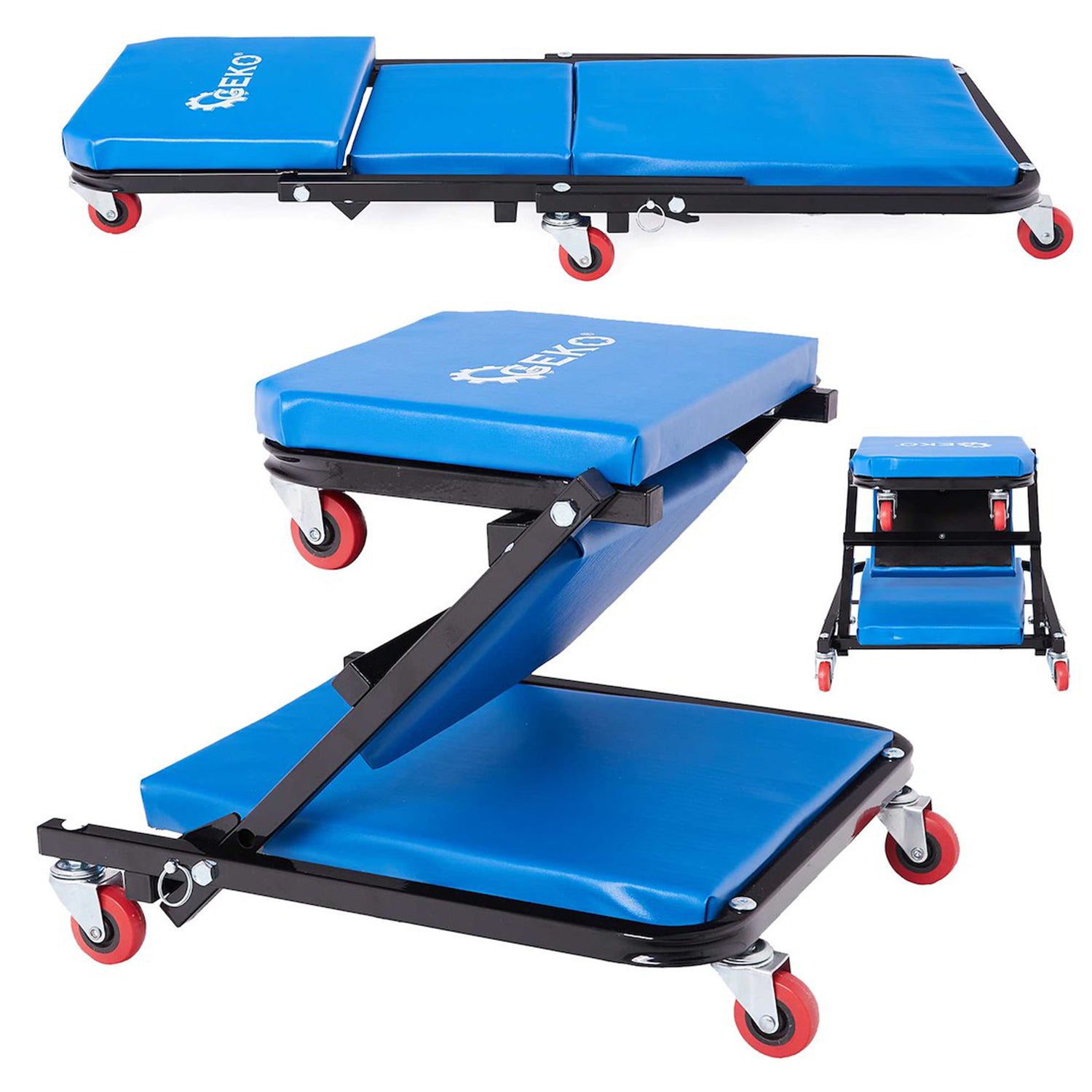 Pojazdné lehátko a stolička 2v1 do autoservisu Geko