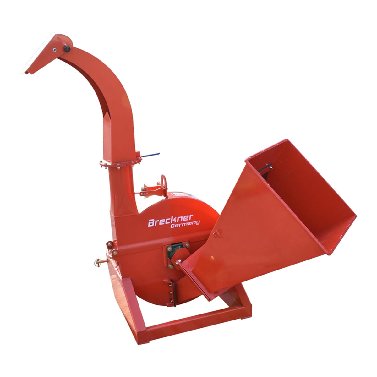 Drvič konárov s pohonom cez hriadeľ traktora PTO, potrebný výkon 18-50HP maximálna hrúbka 100mm, násypka 400x420x600mm Breckner Germany
