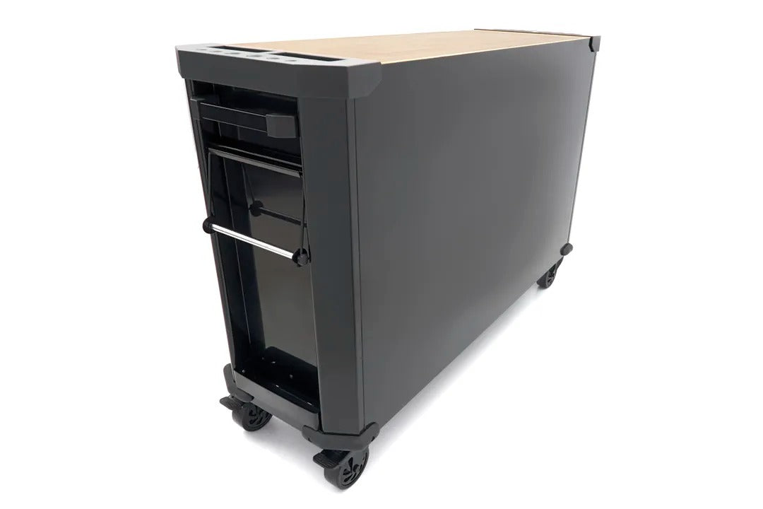 Profesionálna kovová skriňa 10 zásuviek mobilný vozík pracovný stôl 147cm, masívna drevená doska HBM holandsko