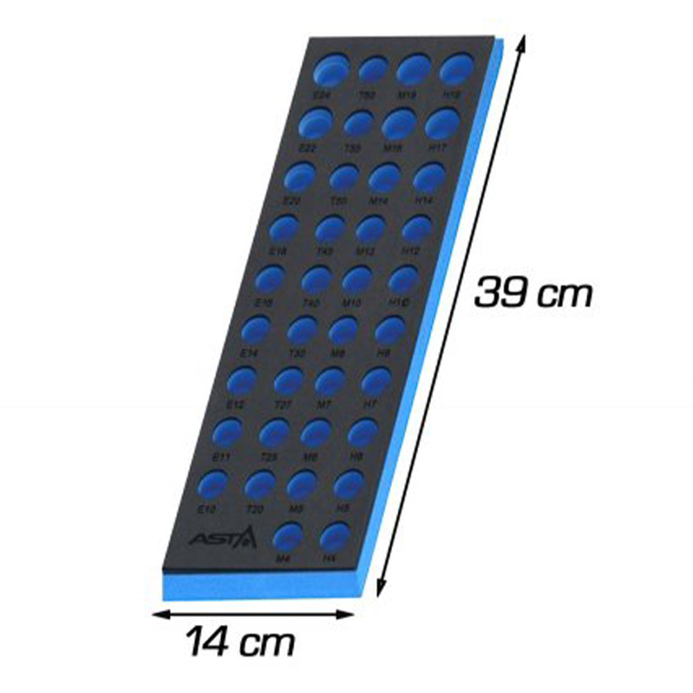 Penový organizér - vložka do zásuvky na bity a hlavice 39 × 14cm