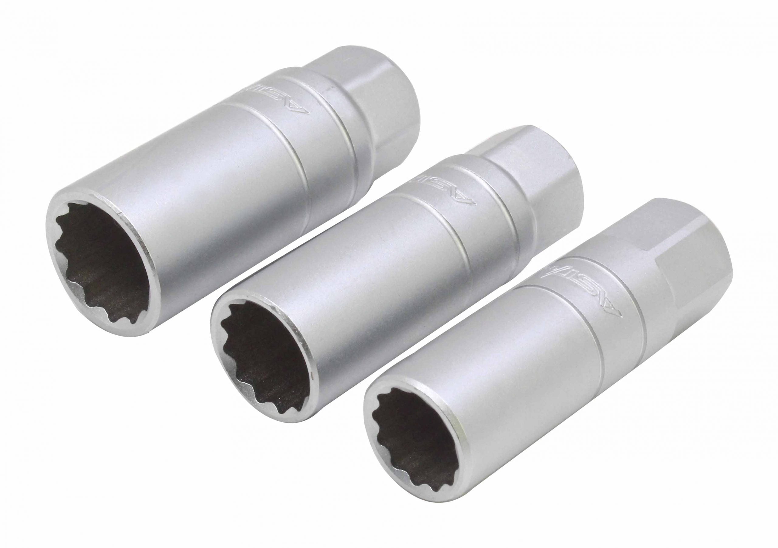 Sada tenkostenných nástrčných kľúčov s 12-hranom na zapaľovacie sviečky, 14 - 16 - 18 mm 3/8