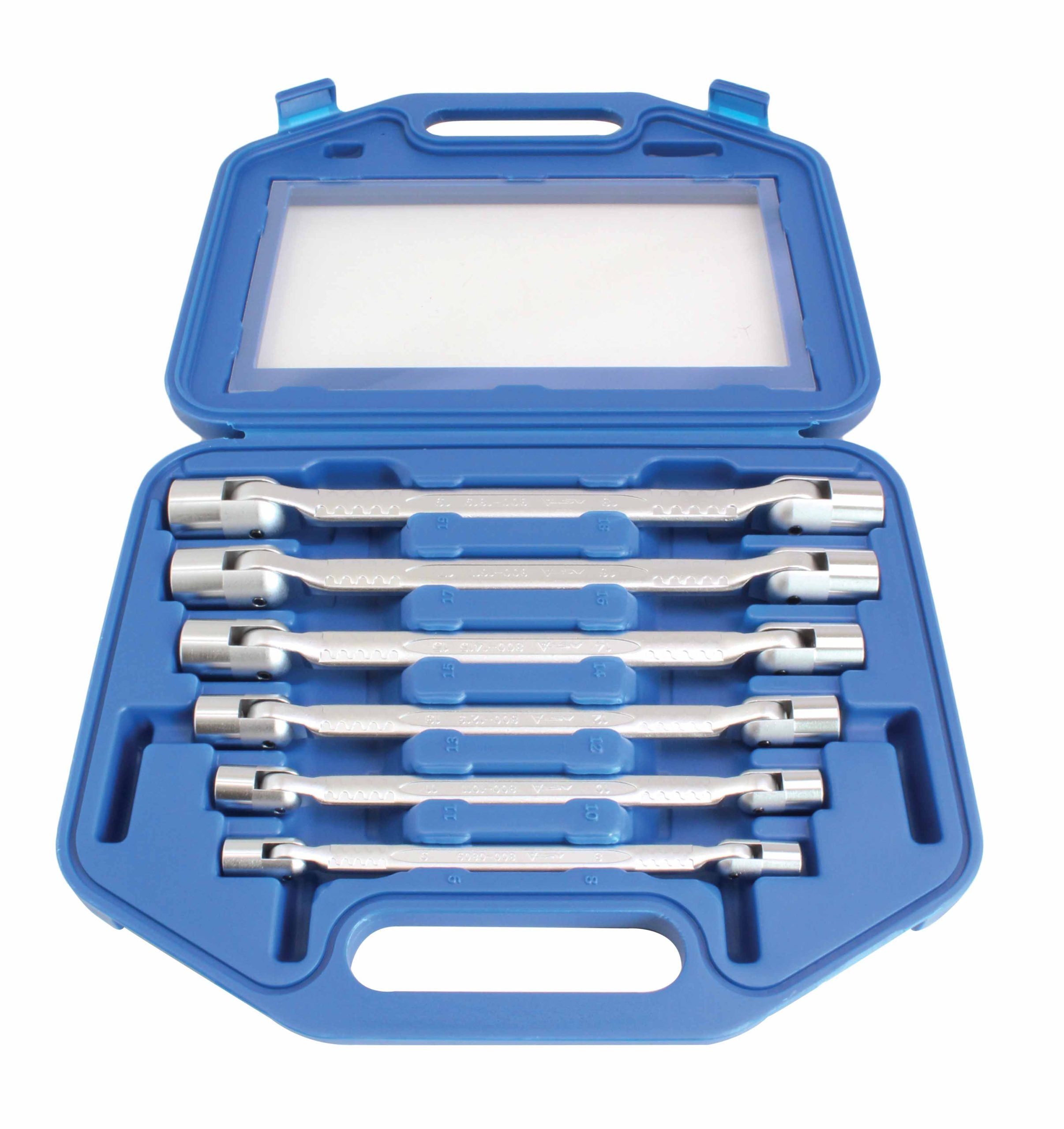 Sada rotačných nástrčných kľúčov s dvojitým kĺbom 8-19 mm 12-hran