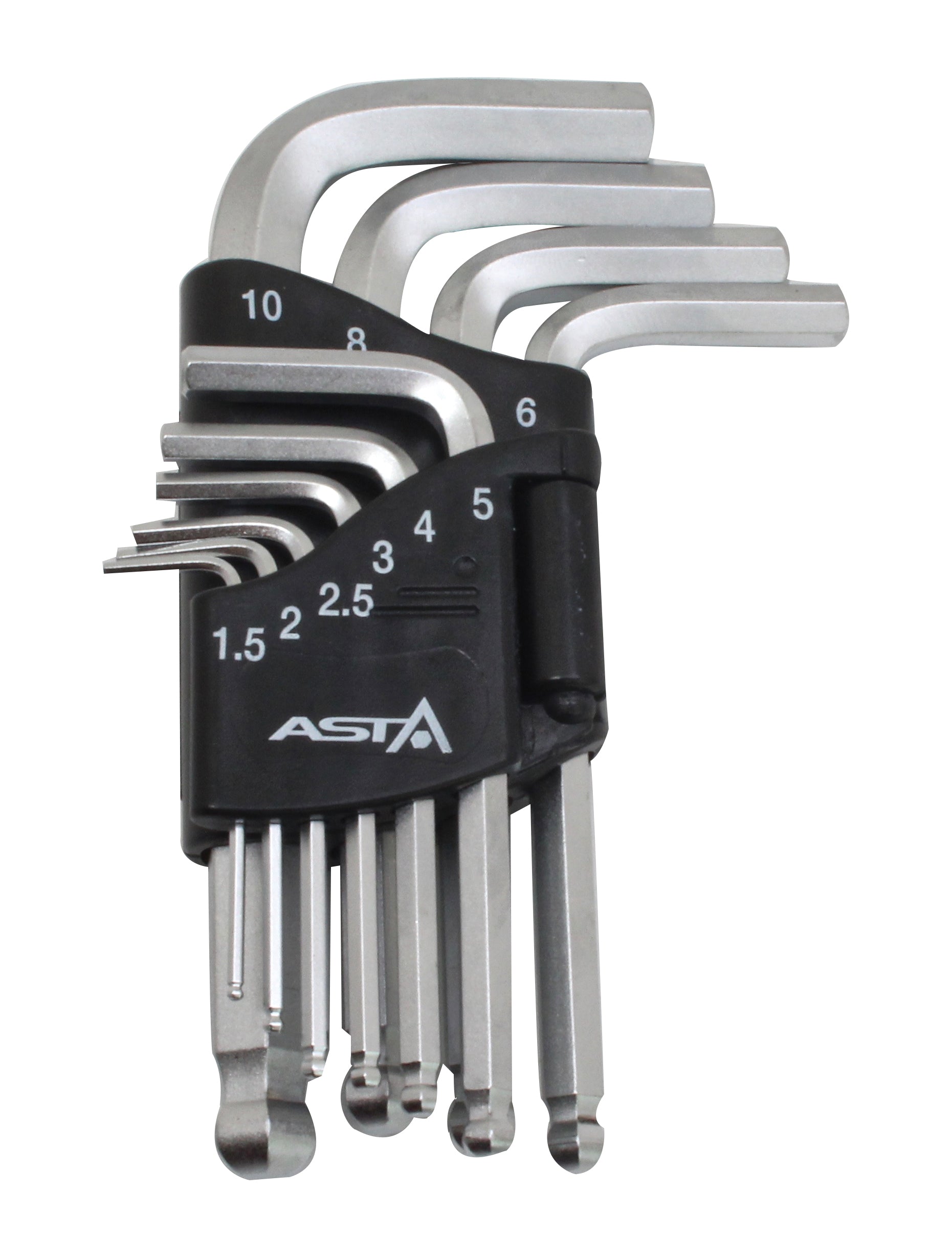 Súprava imbusových kľúčov typu l s guľou h1.5–h10 ASTA poland