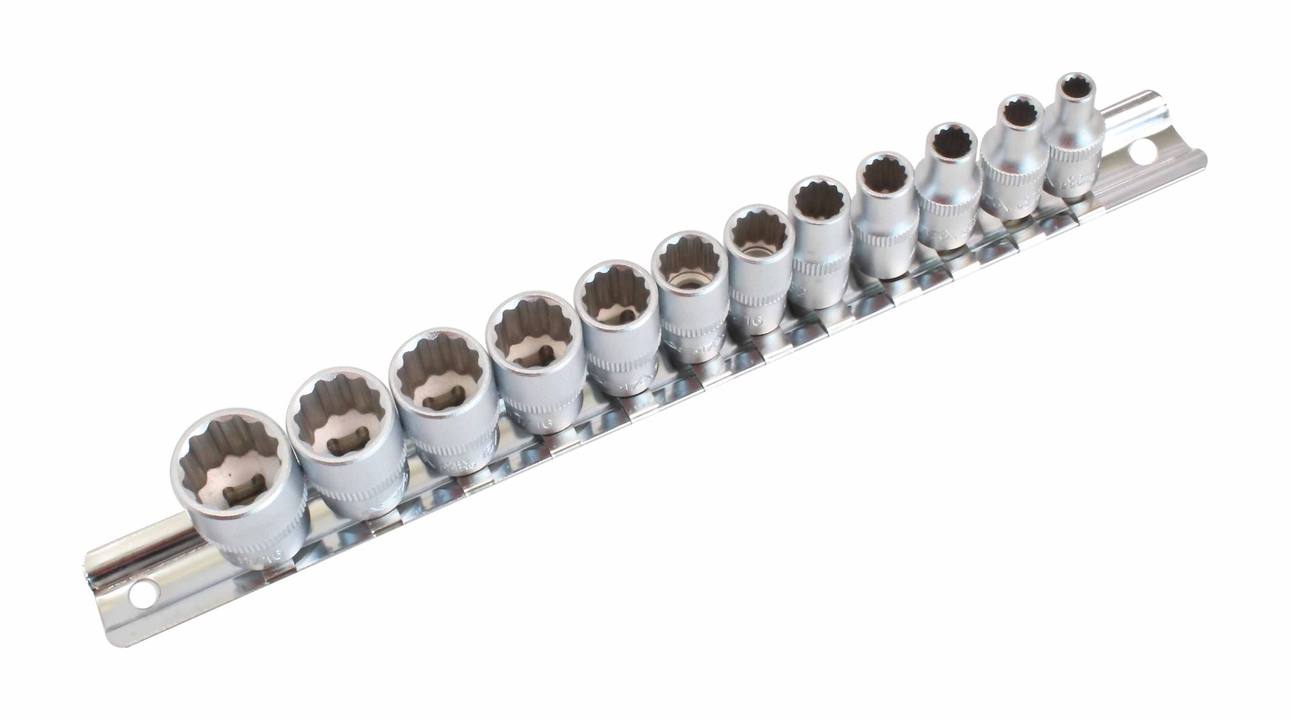 Sada nadstavcov - nástrčných hlavíc 12-hran 1/4'', 12ks