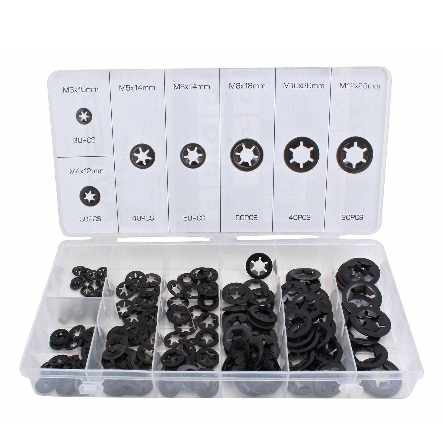Sada poistných podložiek m3-m12 260 kusov