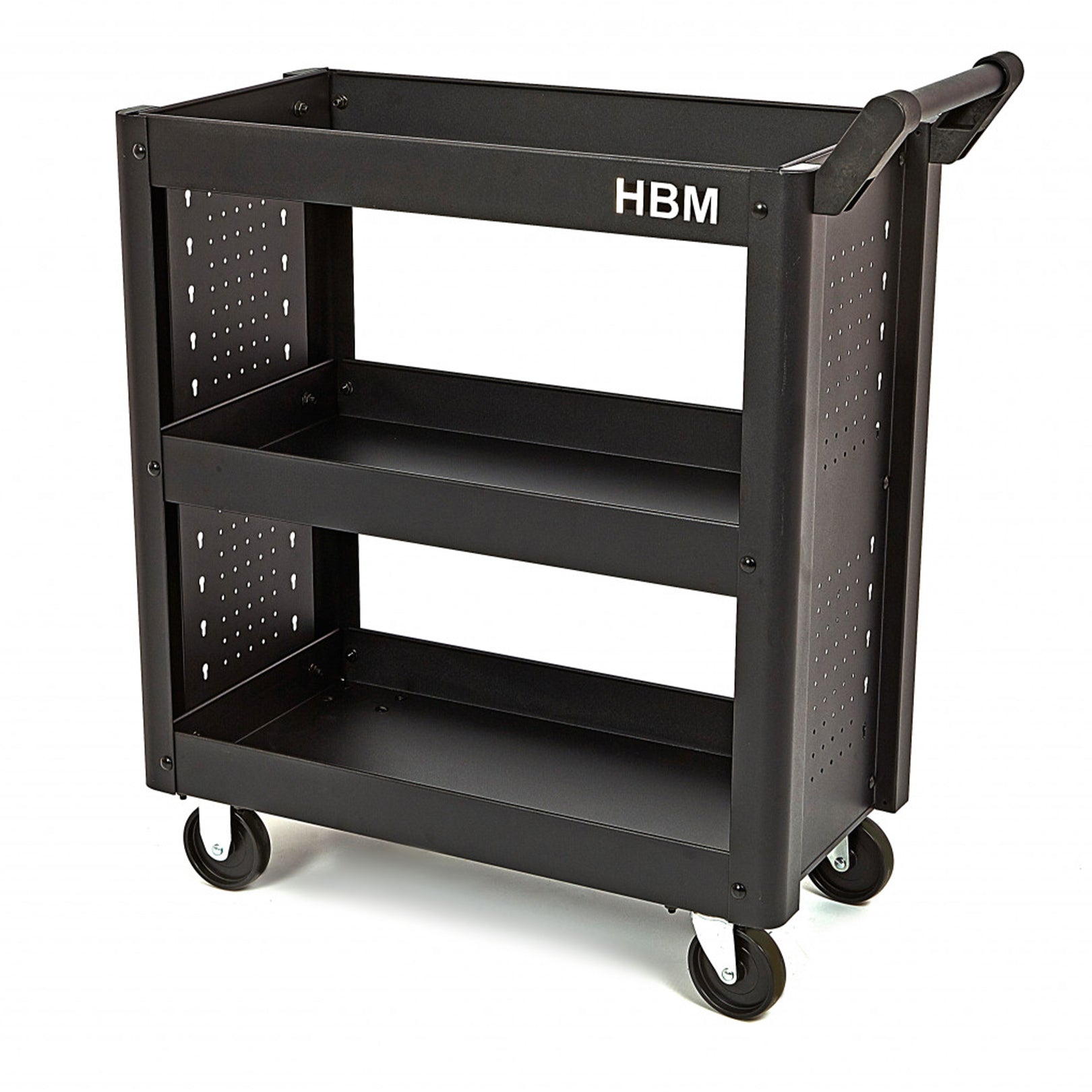 Vozík na náradie s kovovým regálom premium