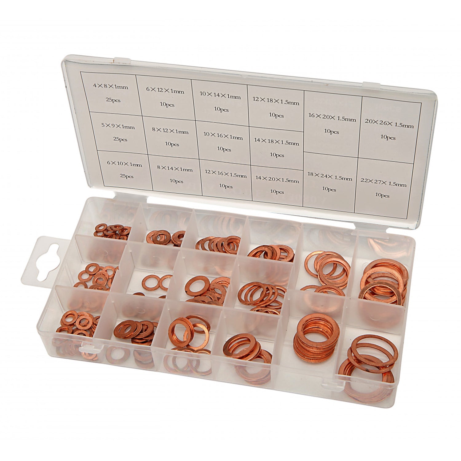 Sada medených podložiek 205 kusov hbm machines holandsko