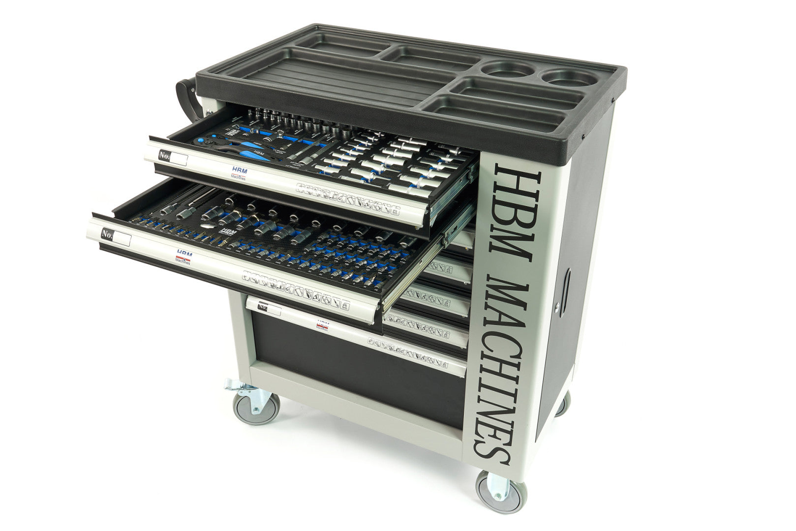 Profesionálna skrinka - dielenský vozík s náradím, so 7 zásuvkami, 262ks náradia, 7 vložiek carbon - premium, HBM Holandsko