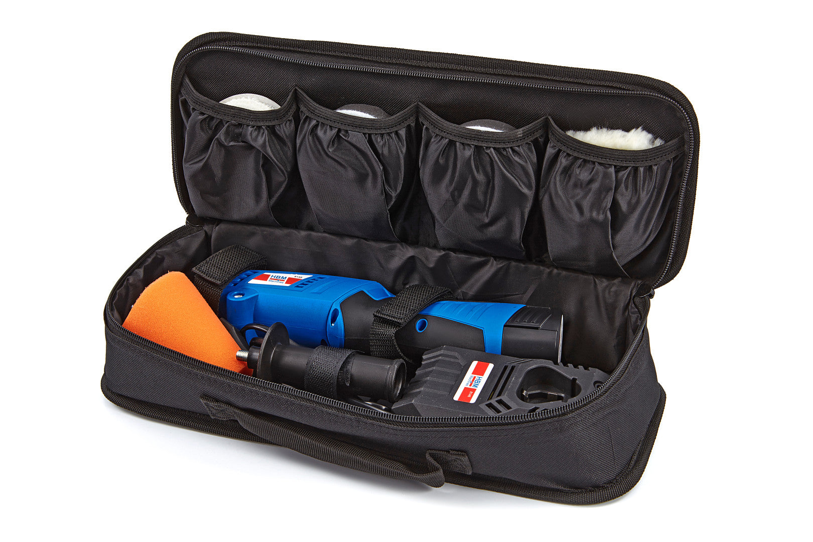 Akumulátorová leštička 75mm, 10,8V, 1,5Ah s príslušenstvom HBM Machines Holandsko